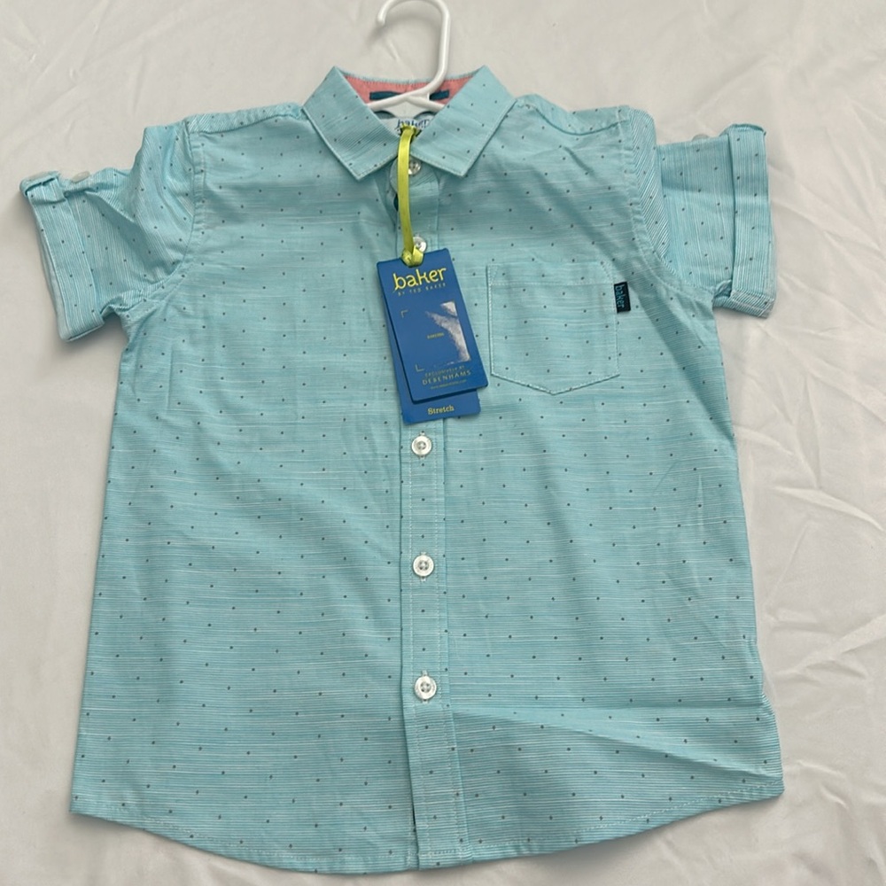 NWT Boys Ted Baker short sleeve button down shirt